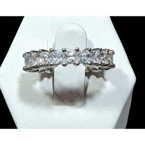 Glamorous Bridal Cubic Zirconia Eternity Band